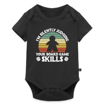 Brettspiel Nerd Geschenke Board Games - Baby Premium Kurzarmbody - Schwarz - Vorne