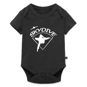 Skydive parachutiste en chute libre - Body à manches courtes Premium Bébé - noir - Devant