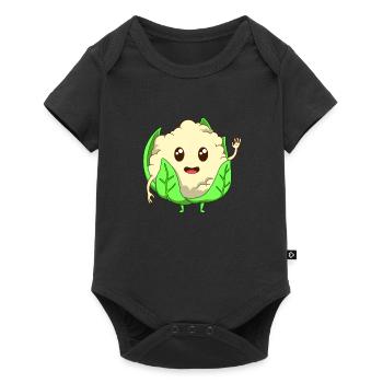 Comic Cauliflower - Baby Premium short-sleeve bodysuit - black - Front