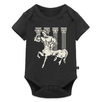 Centaur Lifts Weights, Fitness Workout In Gym - Baby Premium short-sleeve bodysuit - black - Front