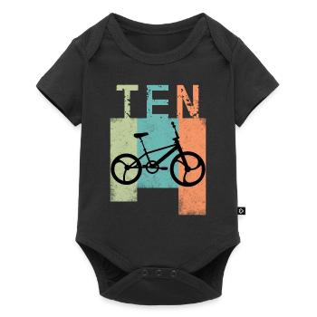 Children 10 Birthday BMX 10Years Children's Birthday - Baby Premium short-sleeve bodysuit - black - Front