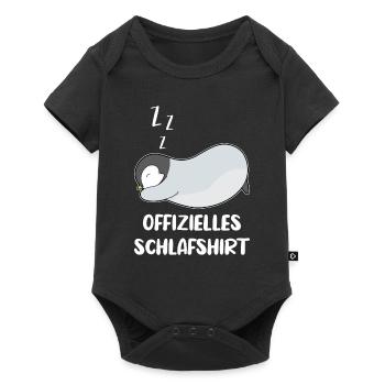 Chemise de sommeil Penguin Pyjama Fatigué - Body à manches courtes Premium Bébé - noir - Devant