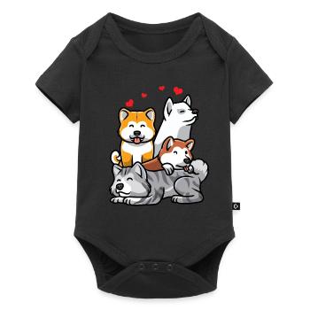 Akita Inu - Baby Premium short-sleeve bodysuit - black - Front