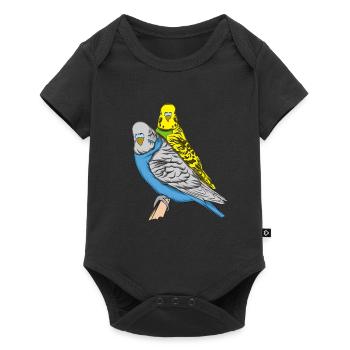 Budgerigar - Baby Premium short-sleeve bodysuit - black - Front