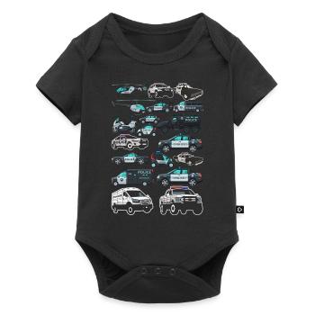Police Car Police Emergency Vehicles - Baby Premium short-sleeve bodysuit - black - Front
