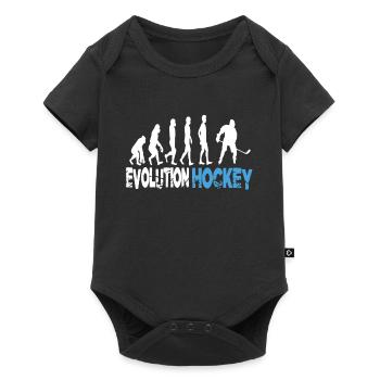Evolution Hockey - Baby Premium Kurzarmbody - Schwarz - Vorne