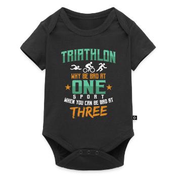 Triathlon Swim Bike Run Triathlète Sport Poison - Body à manches courtes Premium Bébé - noir - Devant