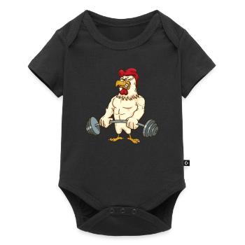 Deadlift Gym Cadeau Gym Musculation - Body à manches courtes Premium Bébé - noir - Devant