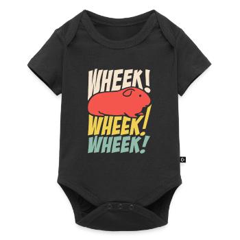 Wheek Wheek Cute Guinea Pig Rodent - Baby Premium short-sleeve bodysuit - black - Front