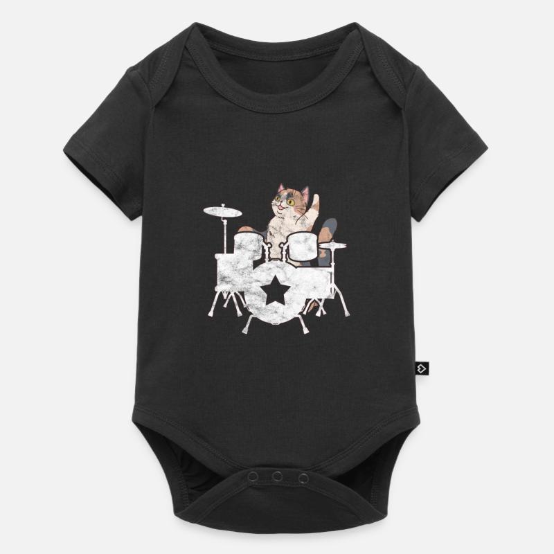 Percussion chat - Body à manches courtes Premium Bébé - noir