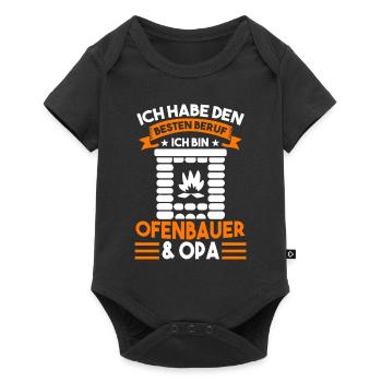 Ofenbauer Opa Großvater Kaminbauer - Baby Premium Kurzarmbody - Schwarz - Vorne