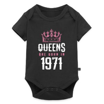 born in 1971 - Baby Premium short-sleeve bodysuit - black - Front