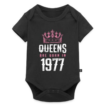 born in 1977 - Baby Premium short-sleeve bodysuit - black - Front