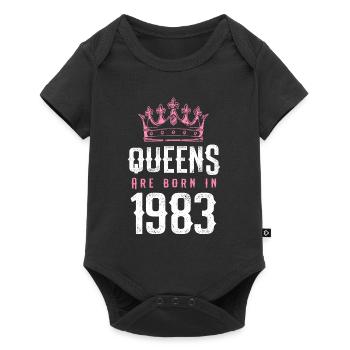 born in 1983 - Baby Premium short-sleeve bodysuit - black - Front
