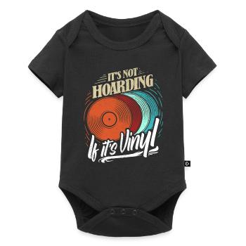 Vintage It's Not Hoarding If It's Vinyl Record - Baby Premium short-sleeve bodysuit - black - Front
