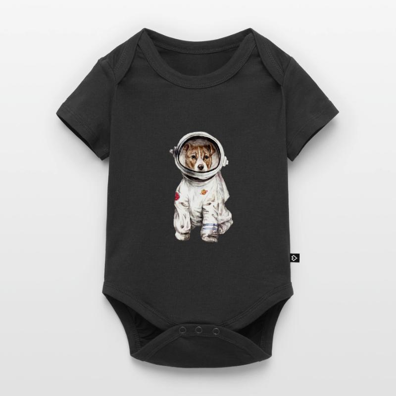 Chien en combinaison spatiale Spatiale Spatiale Body à manches courtes Premium Bébé