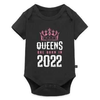 born in 2022 - Baby Premium short-sleeve bodysuit - black - Front