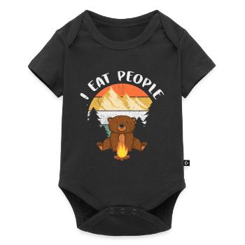 Bear Gift Wilderness Grizzly Kids Animal Bear - Baby Premium short-sleeve bodysuit - black - Front