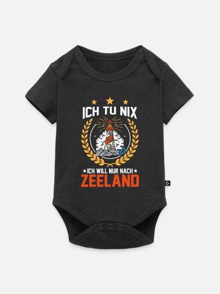 Ich tu nix ich will nur nach Zeeland - Baby Premium Kurzarmbody - Schwarz