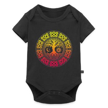 Yggdrasil Arbre de Vie Viking Symbole nordique - Body à manches courtes Premium Bébé - noir - Devant
