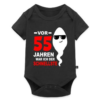 55. Geburtstag 55 Jahre 55 Jahrestag 55. Jubiläum - Baby Premium Kurzarmbody - Schwarz - Vorne