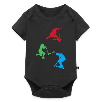 Scooter Freestyle Stuntscooter Scooter Fahrer - Body à manches courtes Premium Bébé - noir - Devant