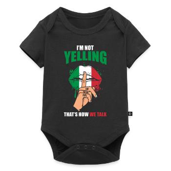 Italie Femme Cadeau - Body à manches courtes Premium Bébé - noir - Devant