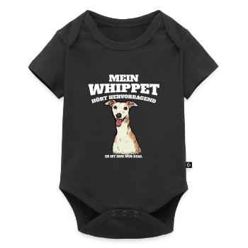 Mein Whippet Hört Hervorragend Ist Ihm Nur Egal - Baby Premium Kurzarmbody - Schwarz - Vorne