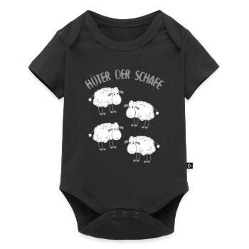 Hüter Der Schafe - Landwirt Bauern Geschenkidee - Baby Premium Kurzarmbody - Schwarz - Vorne