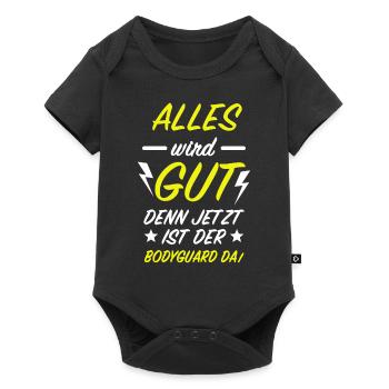 Bodyguard Alles Wird Gut Türsteher Security Spruch - Baby Premium Kurzarmbody - Schwarz - Vorne