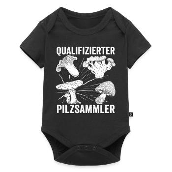 Qualifizierter Pilzsammler - Baby Premium Kurzarmbody - Schwarz - Vorne