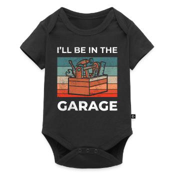 Ill Be In The Garage Vintage Garage Funny Car - Baby Premium short-sleeve bodysuit - black - Front