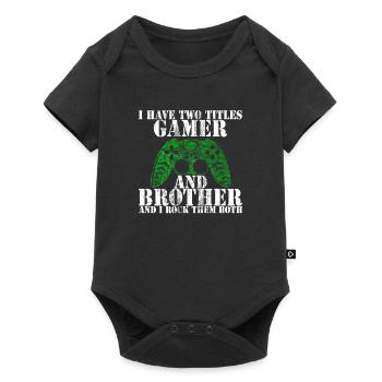 Brother Brothers Gaming Gamer Gaming - Baby Premium short-sleeve bodysuit - black - Front