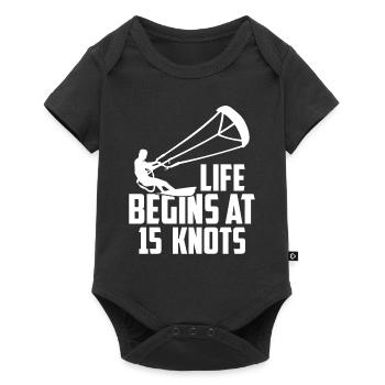 Kite Kiteboarding Kitesurfer cadeau - Body à manches courtes Premium Bébé - noir - Devant