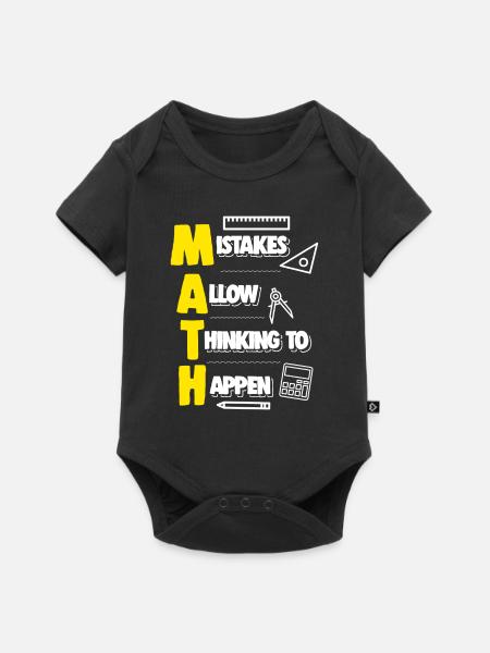 Mathelehrer Bekleidung - Baby Premium Kurzarmbody - Schwarz