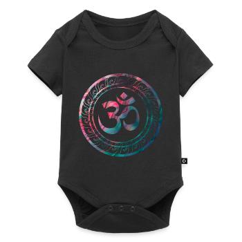 Om Ohm Aum Buddhism Symbol Yoga Sanskrit - Baby Premium short-sleeve bodysuit - black - Front