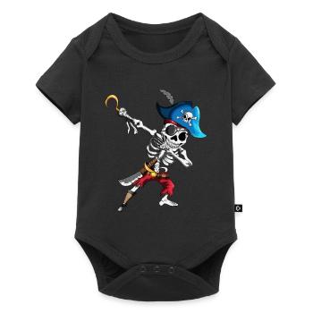 Dabbing Pirates squelette de bandeau navire pirate - Body à manches courtes Premium Bébé - noir - Devant