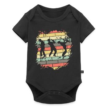 Saxophon Saxophonist Jazz - Baby Premium Kurzarmbody - Schwarz - Vorne