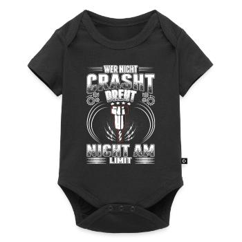 Who does not crash does not turn at the limit machinists - Baby Premium short-sleeve bodysuit - black - Front