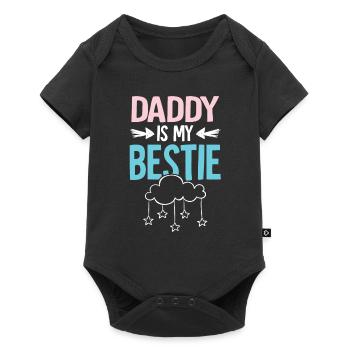 baby dad - Baby Premium short-sleeve bodysuit - black - Front