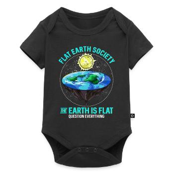 Flat Earth The Earth Is Flat Question Everything - Baby Premium short-sleeve bodysuit - black - Front