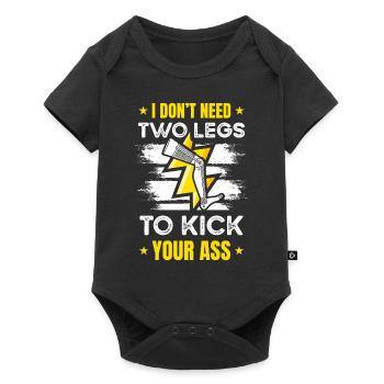 Amputee Funny - Baby Premium short-sleeve bodysuit - black - Front