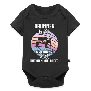 Drummer girl - Baby Premium Kurzarmbody - Schwarz - Vorne