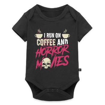 Lustiges Halloween Kaffee Designs - Baby Premium Kurzarmbody - Schwarz - Vorne
