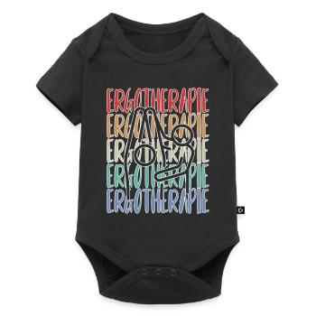 ERGOTHERAPEUTIN ERGOTHERAPIE - Baby Premium Kurzarmbody - Schwarz - Vorne