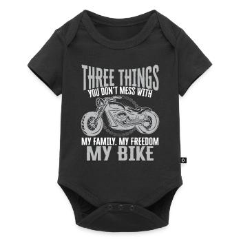 Classic Motorcycle Biker My Family - Baby Premium short-sleeve bodysuit - black - Front