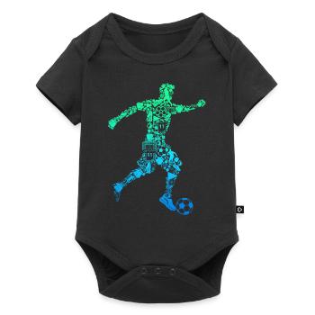 Football Footballer Boys Children - Baby Premium short-sleeve bodysuit - black - Front