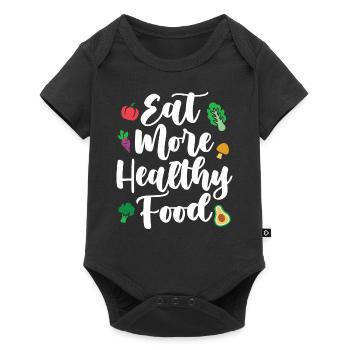 Eat More Healthy Food Vegan - Baby Premium short-sleeve bodysuit - black - Front