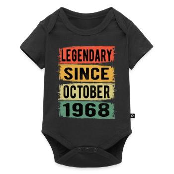 Birthday Retro October 1968 - Baby Premium short-sleeve bodysuit - black - Front
