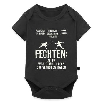 Fechten Fechten - Baby Premium Kurzarmbody - Schwarz - Vorne